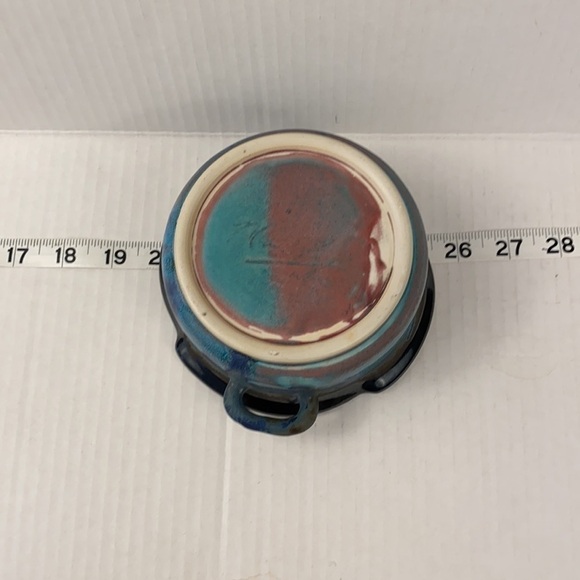 pottery bowl art serving decor ceramic artist signed - Picture 8 of 11